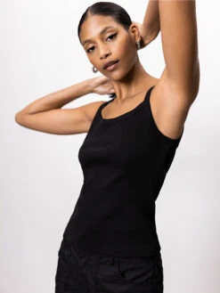 All Day Rib Tank Black