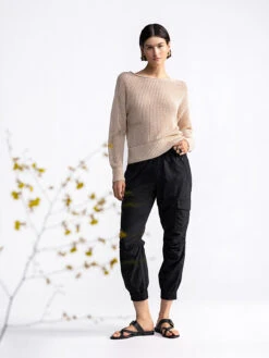 Lola Cargo Semi High Rise Pant Black