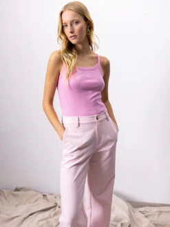 All Day Rib Tank Pink No.3