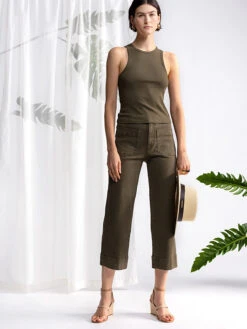 The Marine Standard Rise Crop Trouser Pant Fatigue