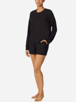 3 Piece Crop Henley & Boxer Set Heather Black 7 3 Piece Crop Henley & Boxer Set Heather Black -Clothing Store 17 SY3926232 074 BLACK HEATHER 305 SIDE