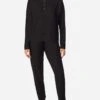 Henley & Jogger Set Heather Black