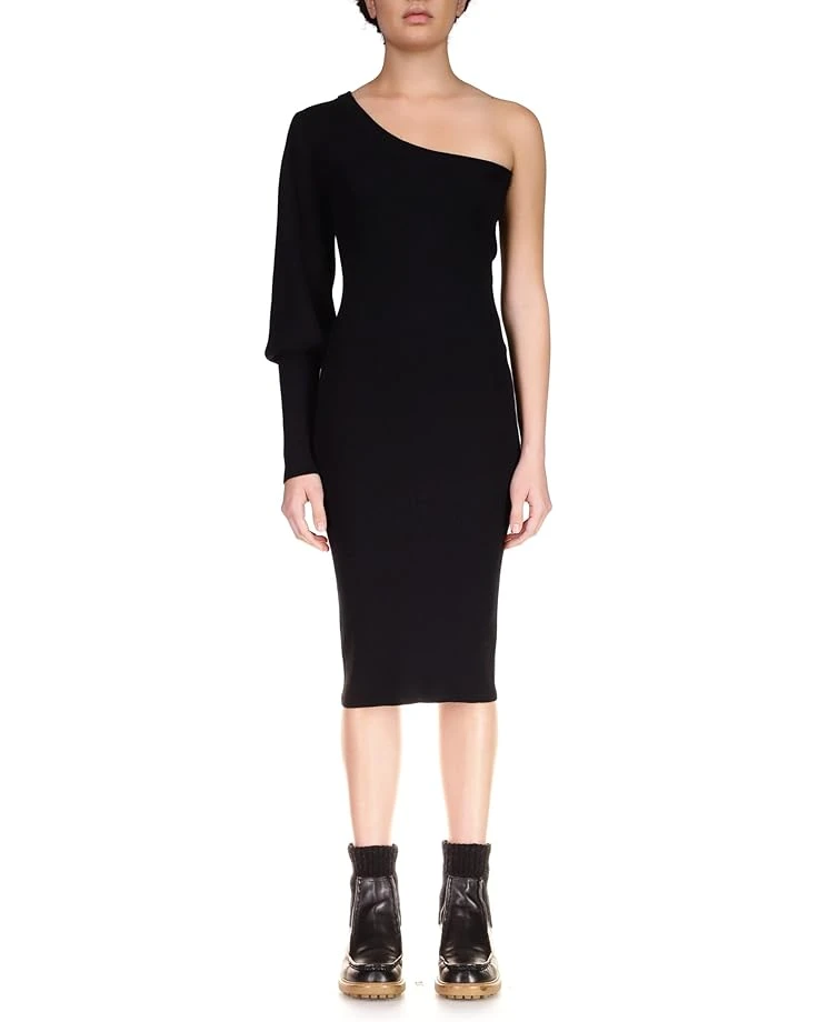 Sanctuary One Shoulder Rib Dress 1 Sanctuary One Shoulder Rib Dress