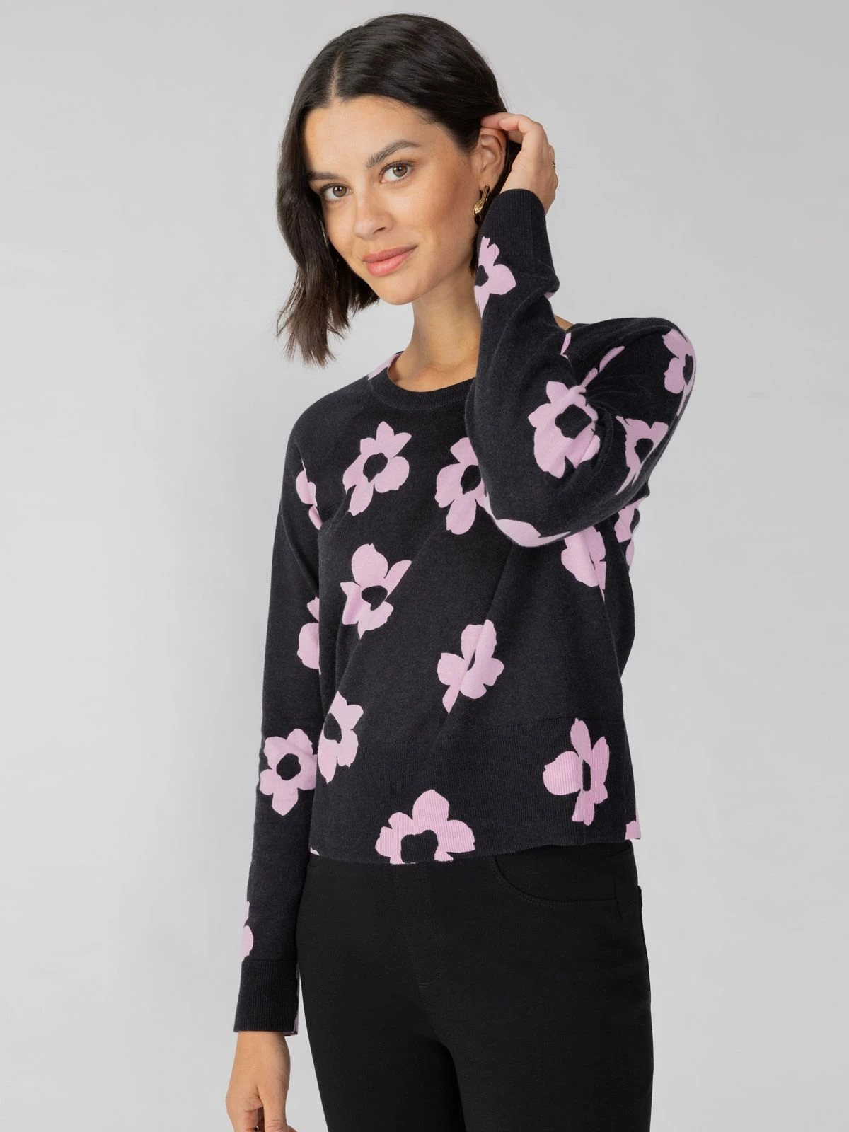 All Day Long Sweater Pink No.3 Flower Pop 3 All Day Long Sweater Pink No.3 Flower Pop - Image 3