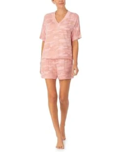 Sanctuary Short Sleeve Boxy V-Neck Boxer PJ Set