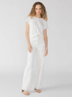 Flashback Wide Leg High Rise Jean Powdered Sugar