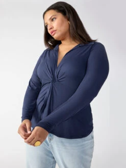 Twisted Dreamgirl Top Navy Reflection Inclusive Collection