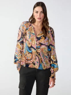 Relaxed Button Blouse Tapestry