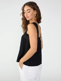 Lace Insert Cami Black -Clothing Store CB2321BY5 BLCK 1985