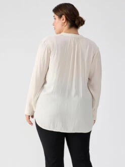 Lizzie Sateen Tunic Top Cappuccino Inclusive Collection -Clothing Store CB2381CG6Z CPPN 00557