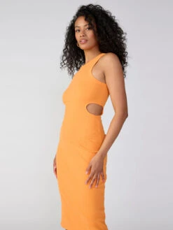 Side Contour Maxi Dress Orange Sky -Clothing Store CD1817BJ9 ORSK 0508