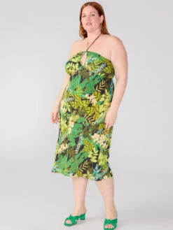 Halter Keyhole Midi Dress Tropical Escape Inclusive Collection -Clothing Store CD1824BV8Z TRES 1772 3copy