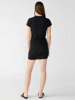 Ruched T-Shirt Dress Black -Clothing Store CD1860MY8 BLCK 1844