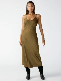 Slip Midi Dress Fatigue 7 Slip Midi Dress Fatigue -Clothing Store CD1884CA7 FATG 001501
