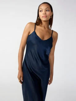 Slip Midi Dress Navy Reflection -Clothing Store CD1884CA7 NVYR 001713