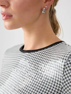 Dance Moves Sequin Dress Micro Houndstooth -Clothing Store CD1932DE1 MCHD 00358