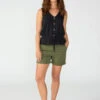 Journee Standard Rise Short Mossy Green