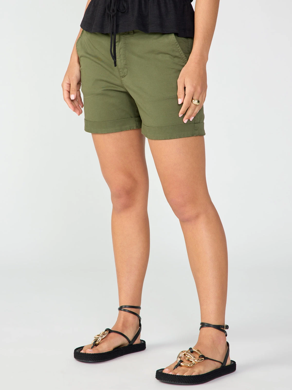 Journee Standard Rise Short Mossy Green 2 Journee Standard Rise Short Mossy Green - Image 2