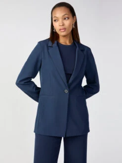 Bryce Woven Blazer Navy Reflection