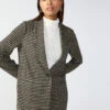 City Blazer Vanilla Mini Houndstooth
