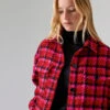The Shacket Lipstick Red Plaid
