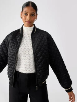 Marilyn Bomber Jacket Black -Clothing Store CJ0922CC6 BLCK 04262