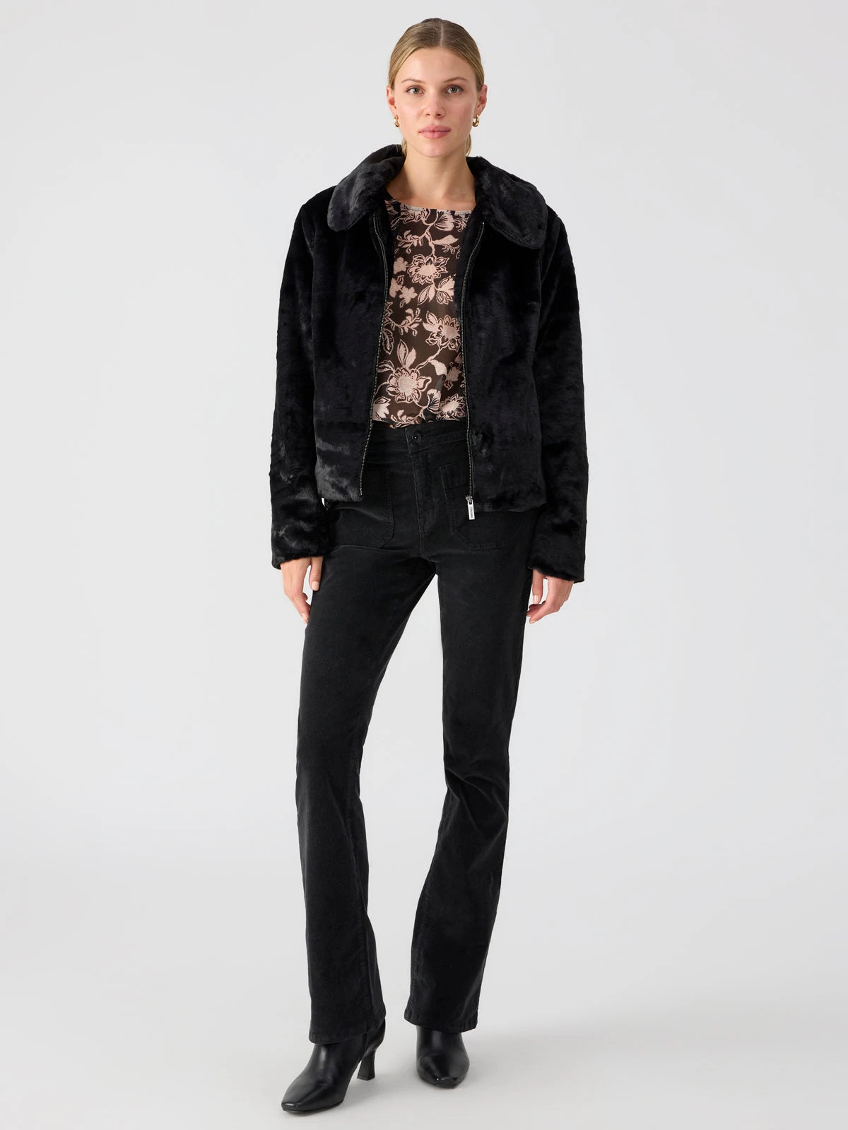 Going Out Fur Coat Black 2 Going Out Fur Coat Black - Image 2