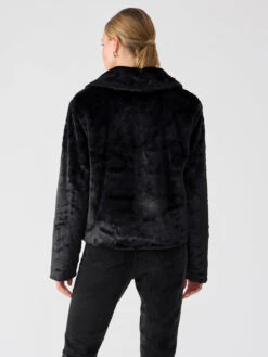 Going Out Fur Coat Black 5 Going Out Fur Coat Black -Clothing Store CJ0927BH2 BLCK 04663