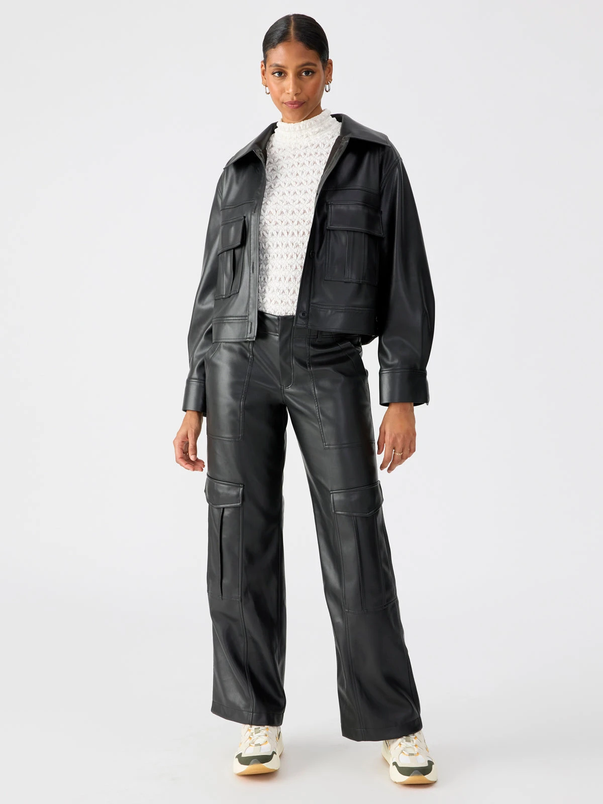 Level Up Vegan Leather Jacket Black 2 Level Up Vegan Leather Jacket Black - Image 2