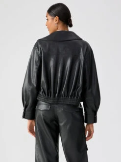 Level Up Vegan Leather Jacket Black 5 Level Up Vegan Leather Jacket Black -Clothing Store CJ0968CO8 BLCK 02419