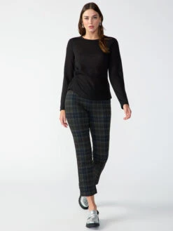 Carnaby Kick Crop Semi High Rise Legging Marion Plaid