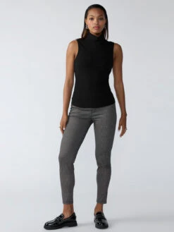 Runway Semi High Rise Legging Solid Gold Check