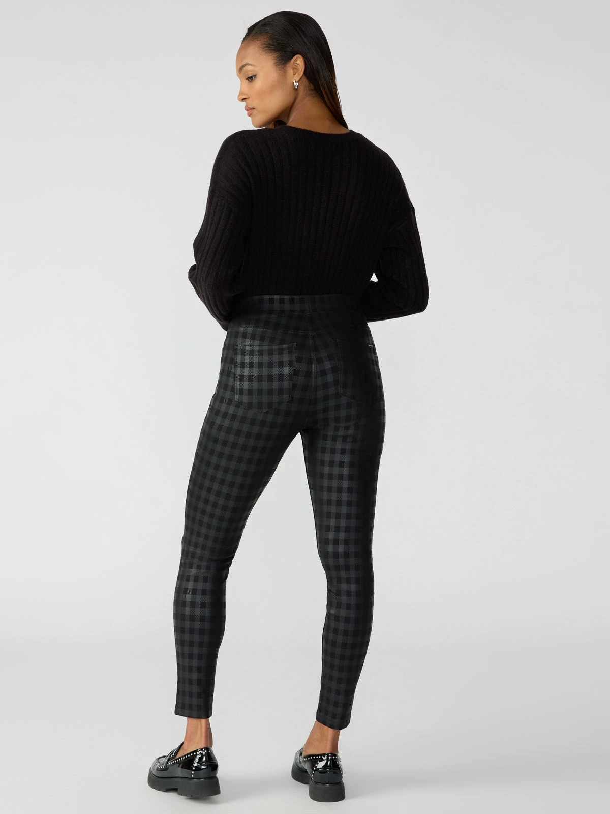 Runway Semi High Rise Legging Coated Plaid 4 Runway Semi High Rise Legging Coated Plaid - Image 4