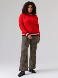 Filmore Semi High Rise Flare Legging Vanilla Mini Houndstooth Inclusive Collection