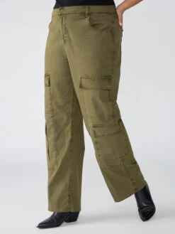 Low Slung Y2K Standard Rise Cargo Pant Mossy Green -Clothing Store CP0941BW5 MSGR 000899