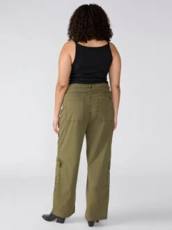 Low Slung Y2K Standard Rise Cargo Pant Mossy Green -Clothing Store CP0941BW5 MSGR 000904
