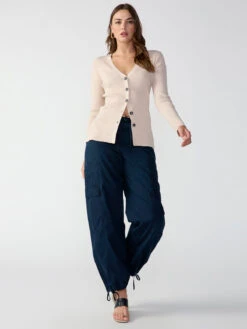 Canopy Semi High Rise Cargo Pant Navy Reflection