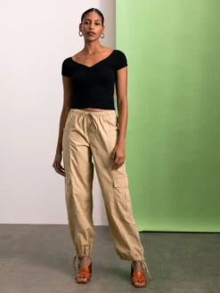 Canopy Semi High Rise Cargo Pant True Khaki -Clothing Store CP0949BW7 TRUK