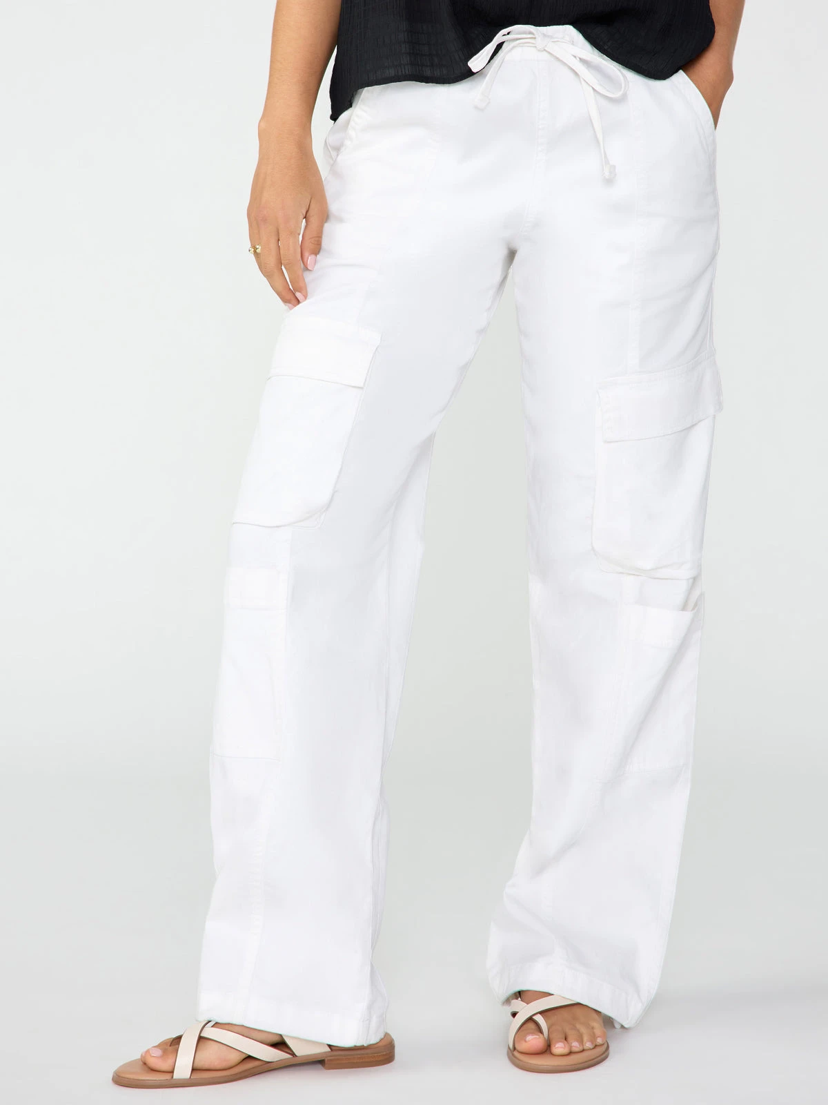 90's Cargo Semi High Rise Pant White 4 90's Cargo Semi High Rise Pant White - Image 4