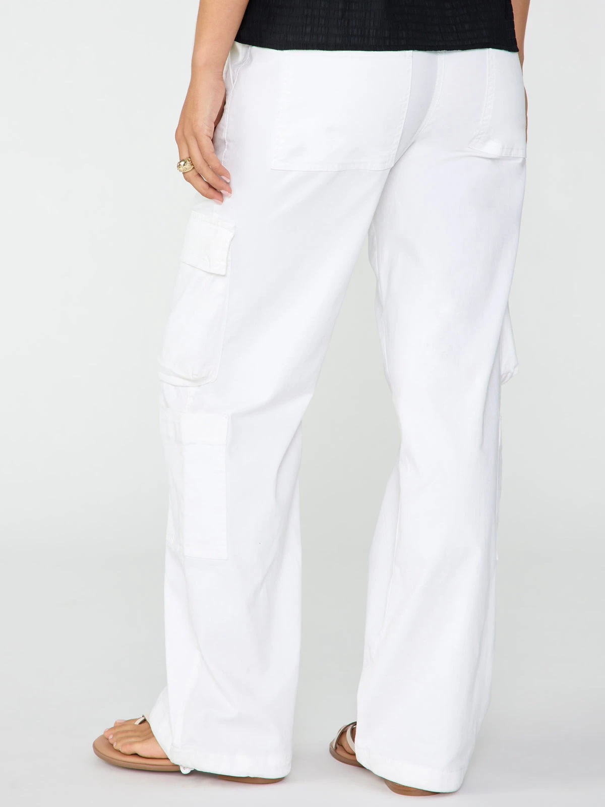 90's Cargo Semi High Rise Pant White 3 90's Cargo Semi High Rise Pant White - Image 3