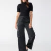 Reese Cargo Semi High Rise Pant Black