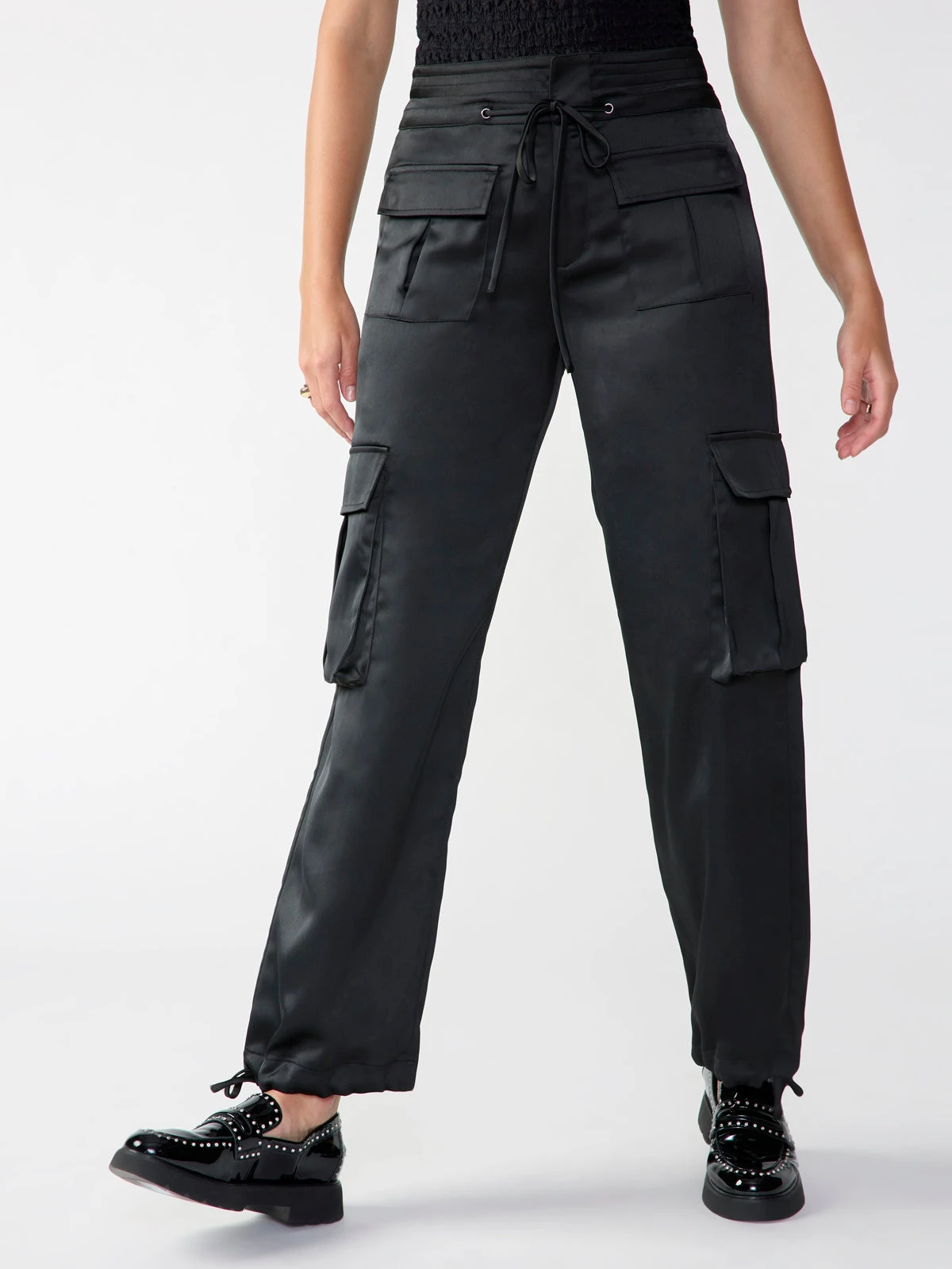 Reese Cargo Semi High Rise Pant Black 2 Reese Cargo Semi High Rise Pant Black - Image 2