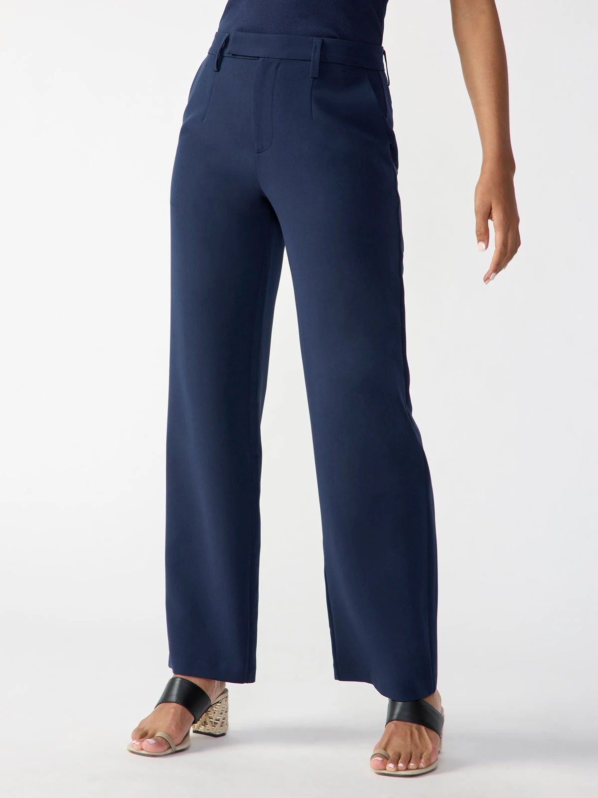Rue Semi High Rise Trouser Pant Navy Reflection 2 Rue Semi High Rise Trouser Pant Navy Reflection - Image 2