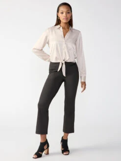 Farrow Semi High Rise Legging Gold Grid Check