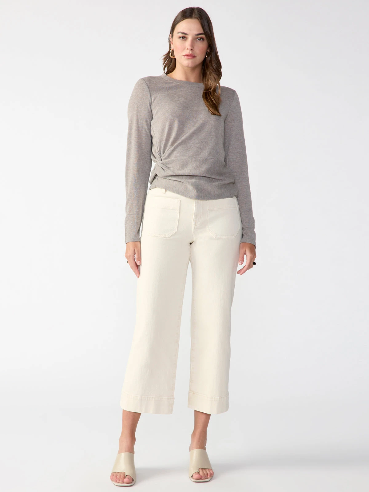 The Marine Standard Rise Crop Trouser Pant French Vanilla 4 The Marine Standard Rise Crop Trouser Pant French Vanilla - Image 4