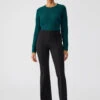 Lana Semi High Rise Flare Pant Black