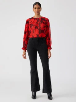 The Marine Standard Rise Corduroy Flare Pant Obsidian -Clothing Store CP1000BR1 OBSD 00921