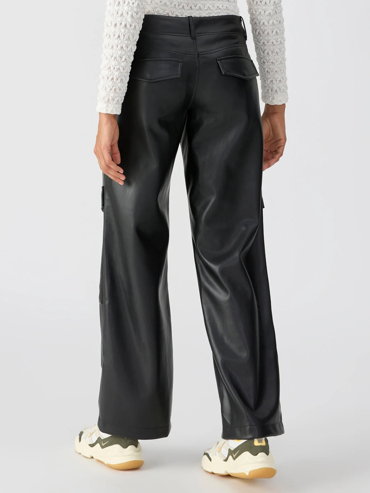 Level Up Vegan Leather Standard Rise Cargo Pant Black 3 Level Up Vegan Leather Standard Rise Cargo Pant Black - Image 3
