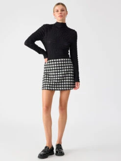 Westend Mini Skirt Brushed Houndstooth -Clothing Store CS0400CF9 BRSH 03140