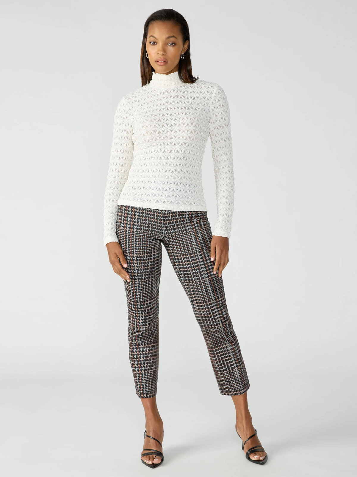 Lace Mock Neck Top Milk 2 Lace Mock Neck Top Milk - Image 2